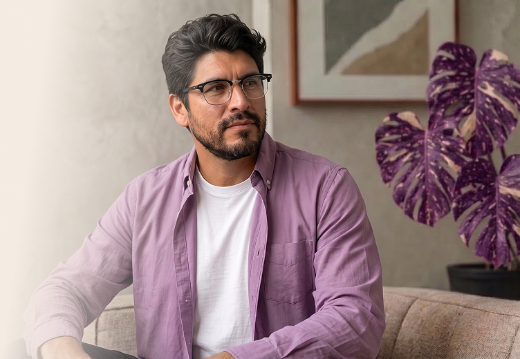 Alejandro Olmos en actitud reflexiva